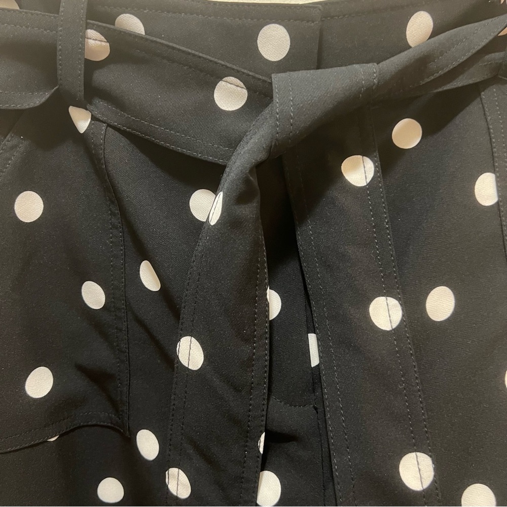 New York & Company 7th Avenue Polka Dot Tie-Waist Ankle Pants - XL NWT - Picture 4 of 13
